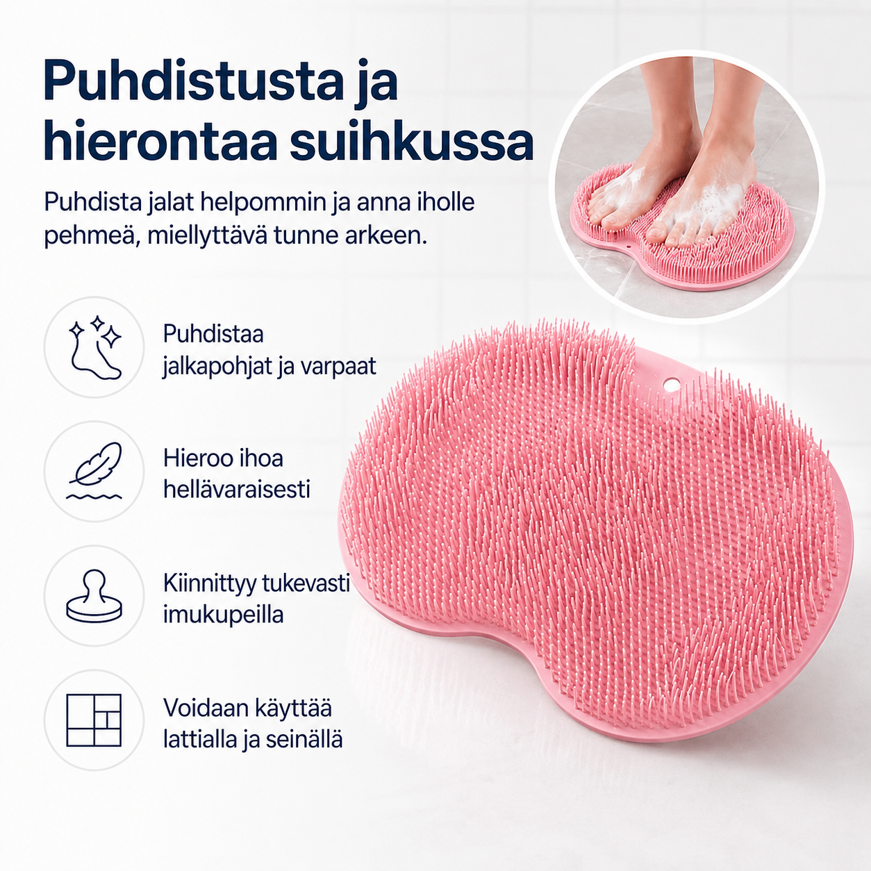 Jalkojen ja vartalon pesumatto