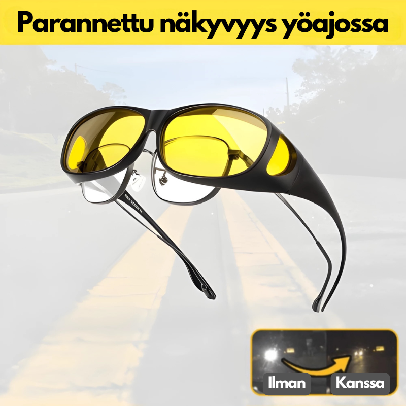 Yönäkölasit™ – Vähemmän valojen häikäisyä