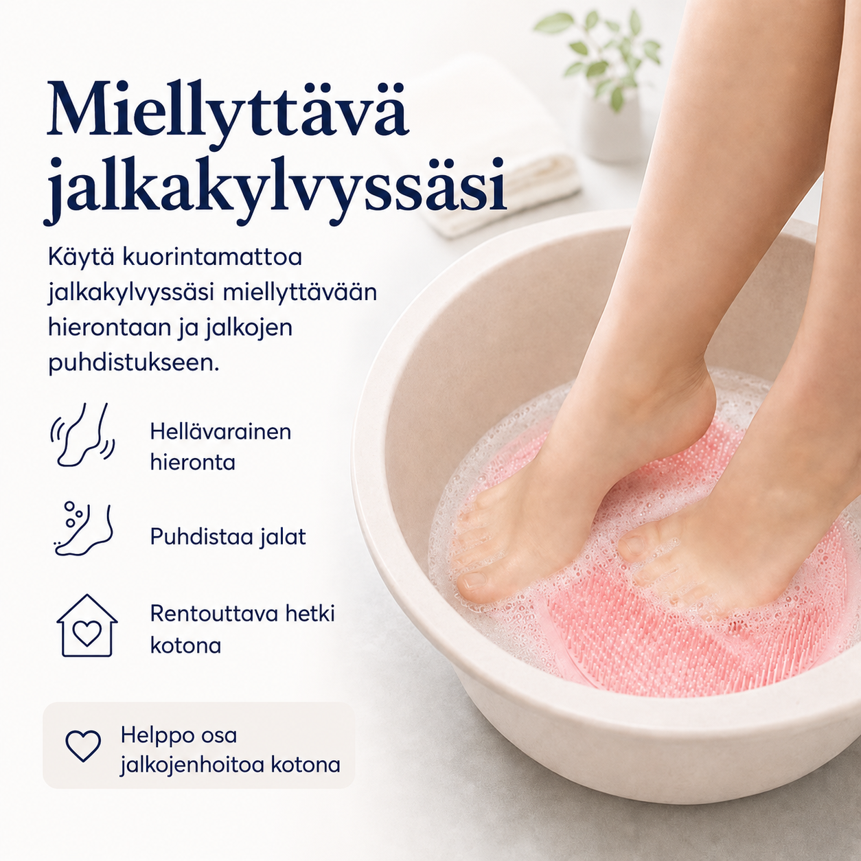 Jalkojen ja vartalon pesumatto