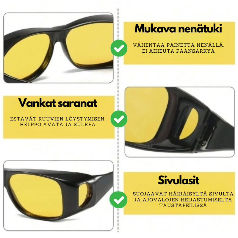 Yönäkölasit™ – Vähemmän valojen häikäisyä
