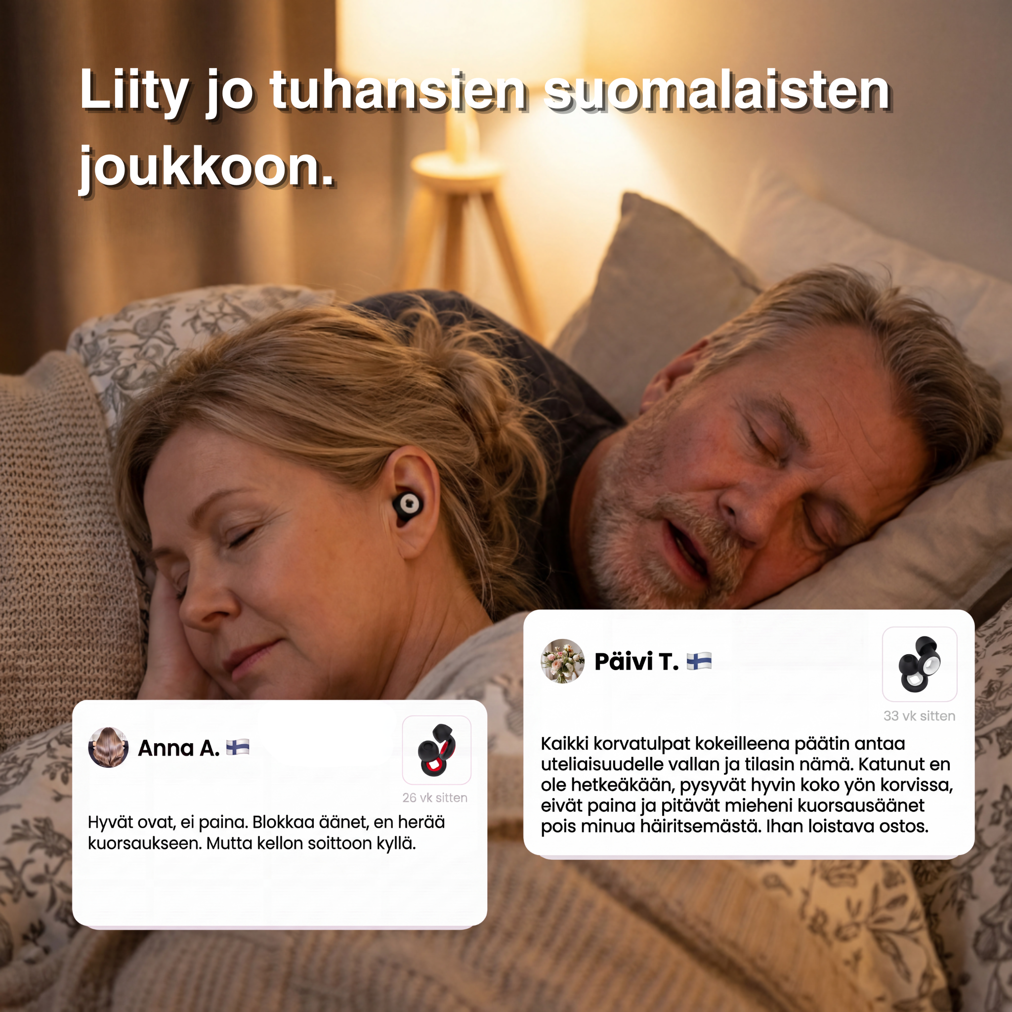 Unitulpat – Vaimentaa kuorsausäänet